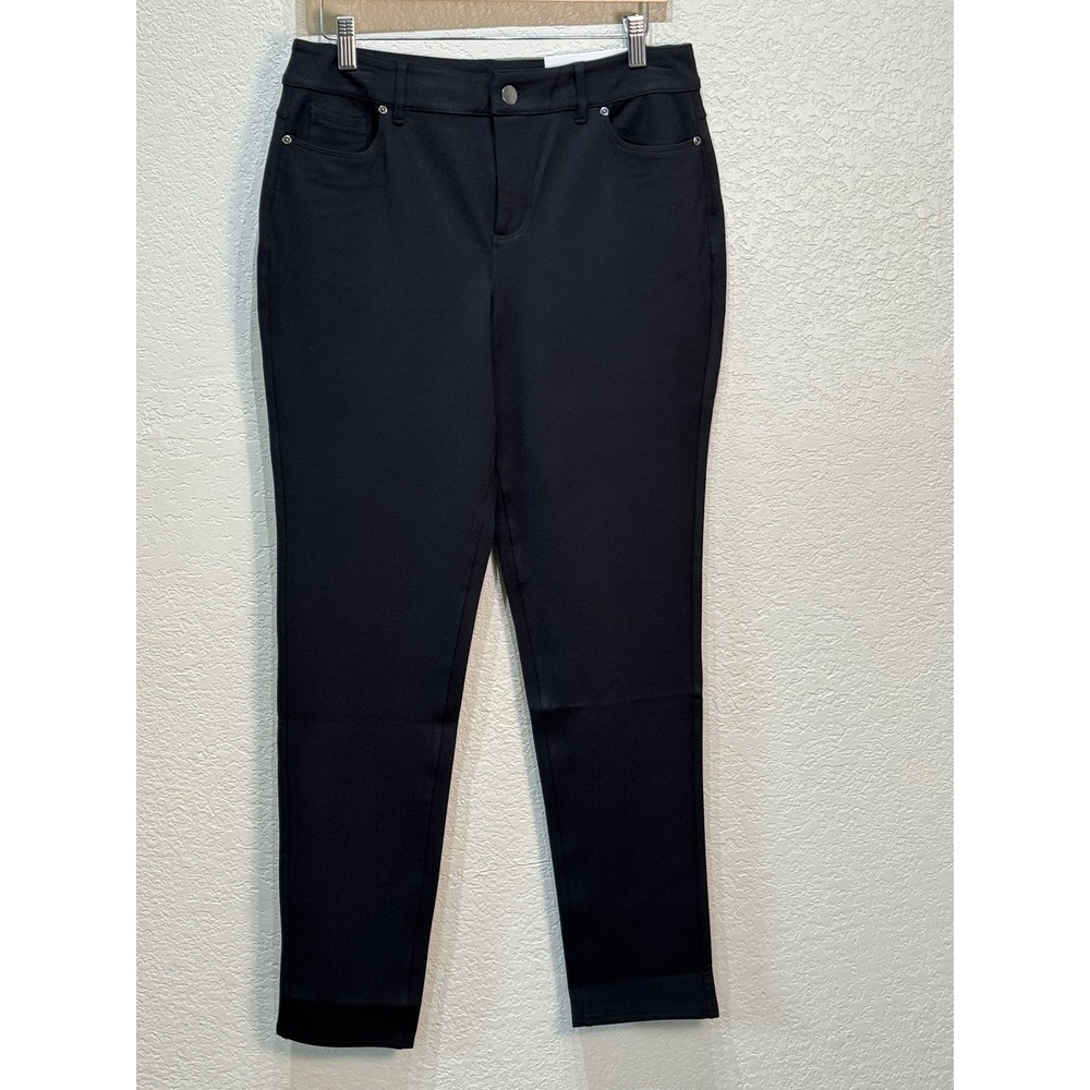 Cato Womens‎ Skinny Mid-Rise Pants Ideal Black J/M Sportswear Size 8 NWT